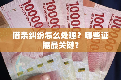 武汉借条纠纷怎么处理？哪些证据最关键？