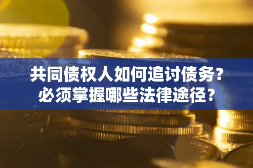 武汉共同债权人如何追讨债务？必须掌握哪些法律途径？